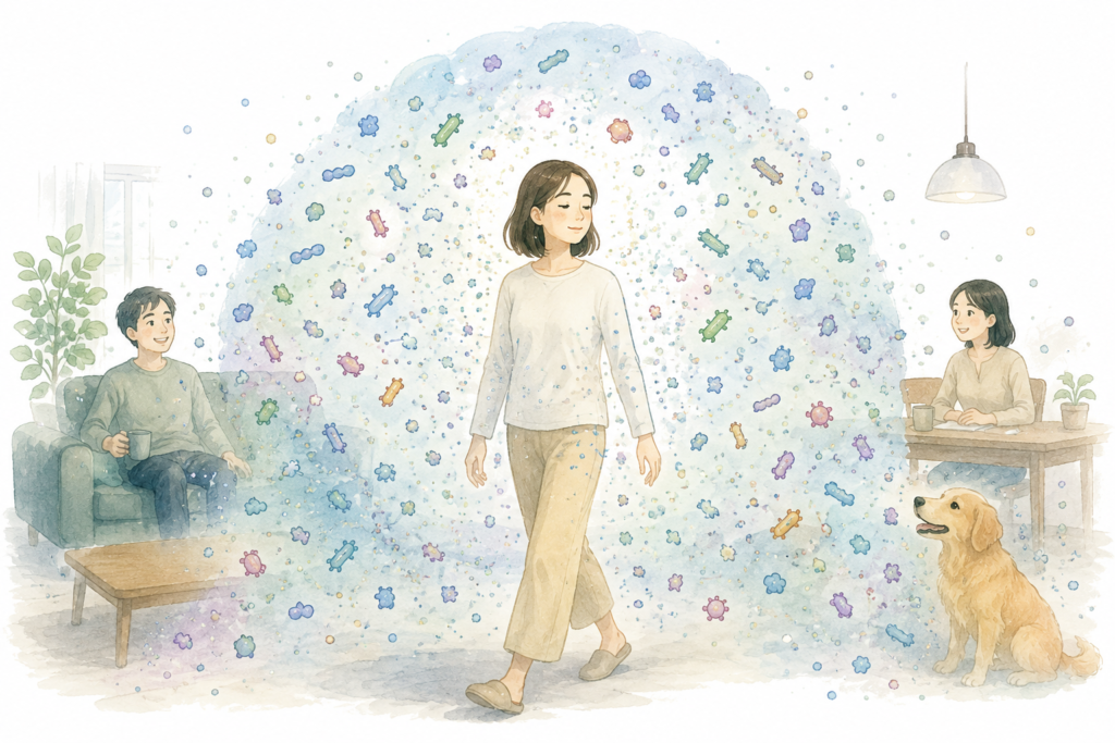 私たちを取り巻く無数の微生物はその人に特有のものです
